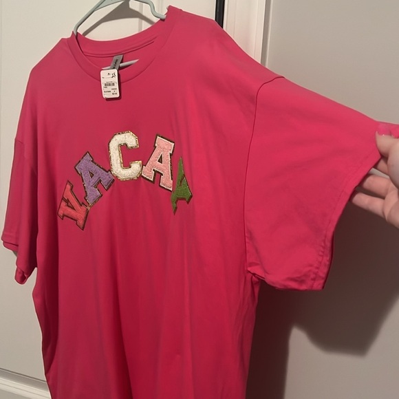 NWT 2X Vacay Vacation T shirt Gildan Pink 🏝️ Cotton Cute and Fun! - Picture 4 of 7